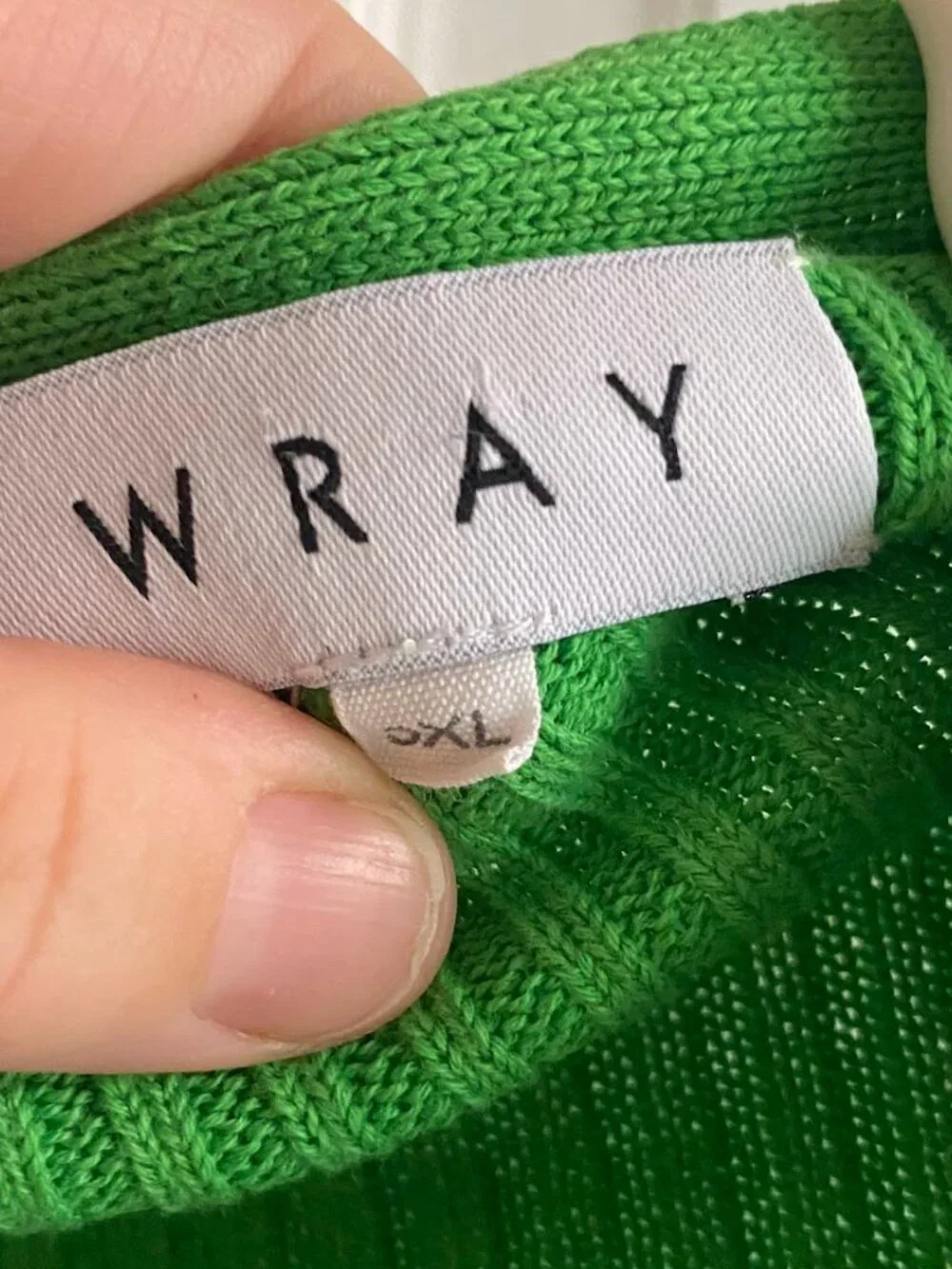 Wray NYC Gates Cardigan in Green Button Up Sweater Bell Sleeves Sz 3XL